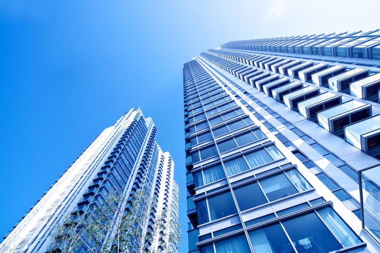 a low angle view of a building