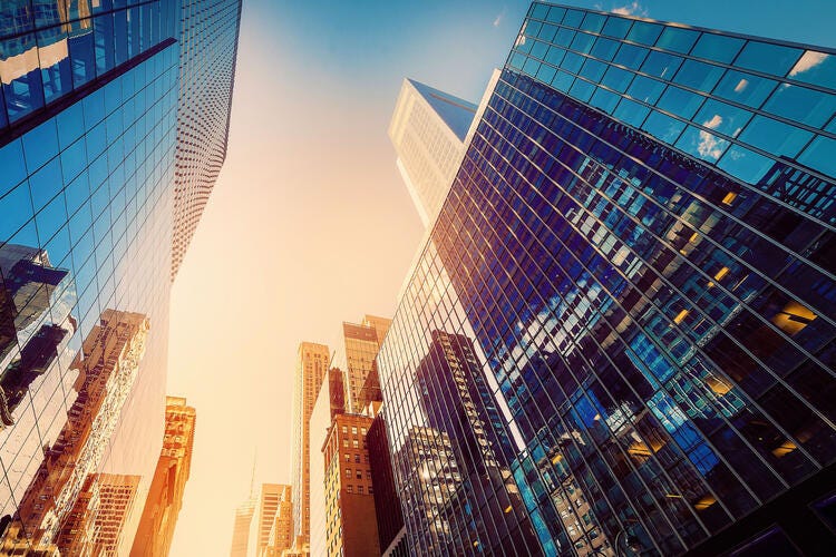 a city with tall buildings